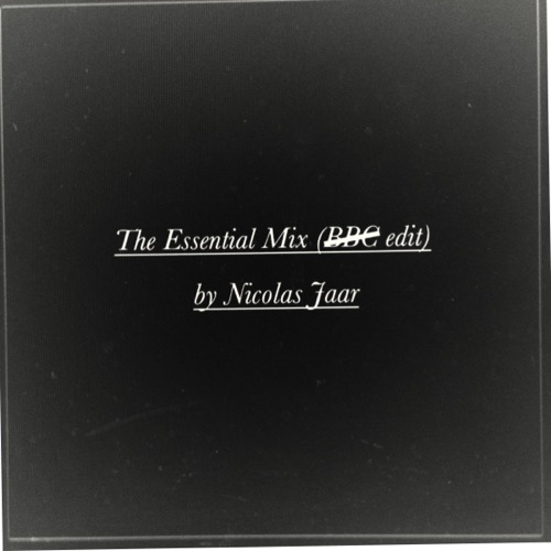 Essential Mix of the Year Nicolas Jaar — Essential Mix artwork